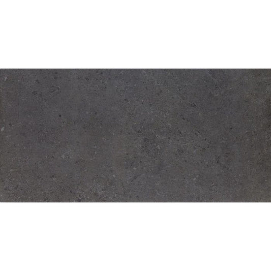 Gresie exterior / interior portelanata rectificata neagra 60x120 cm, Marazzi Mystone Gris Fleury Nero