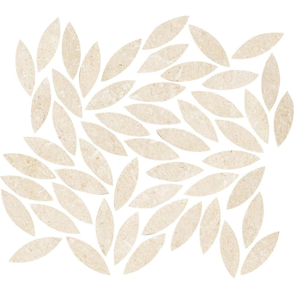 Mozaic 34.2x38 cm, Marazzi Mystone Limestone Ivory Foglie