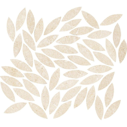 Mozaic 34.2x38 cm, Marazzi Mystone Limestone Ivory Foglie