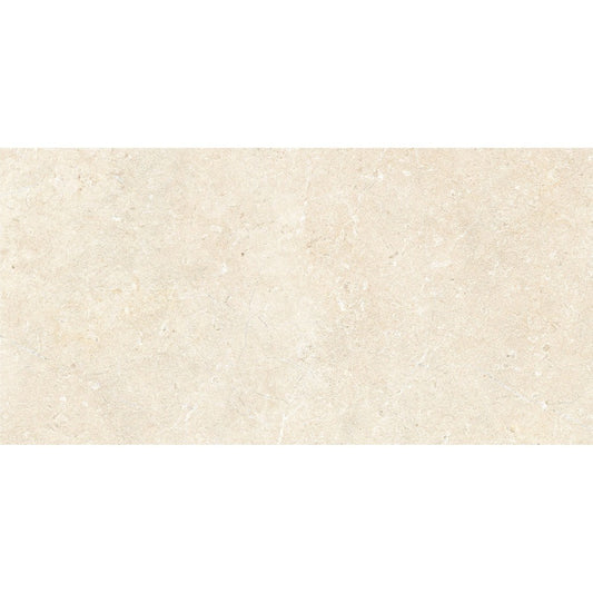 Gresie exterior portelanata rectificata crem 60x120 cm, Marazzi Mystone Limestone20 Ivory