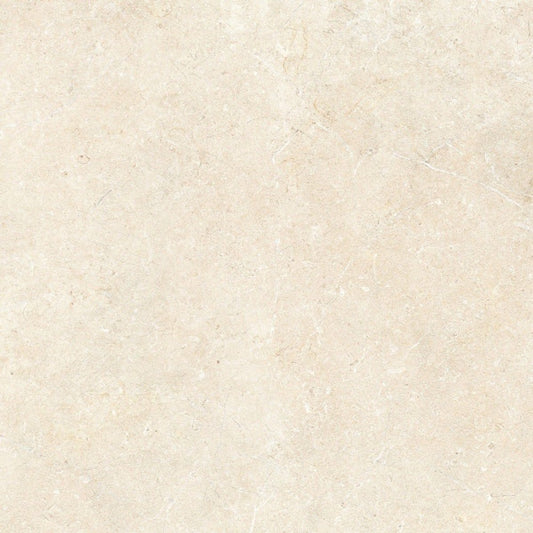 Gresie exterior portelanata rectificata crem 75x75 cm, Marazzi Mystone Limestone Ivory Strutturato