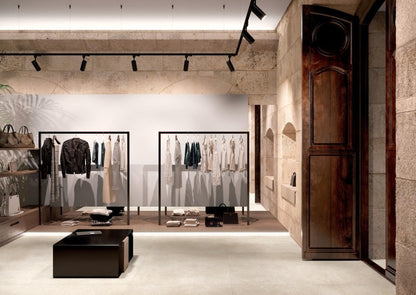 Gresie exterior / interior portelanata rectificata crem 60x60 cm, Marazzi Mystone Limestone Ivory