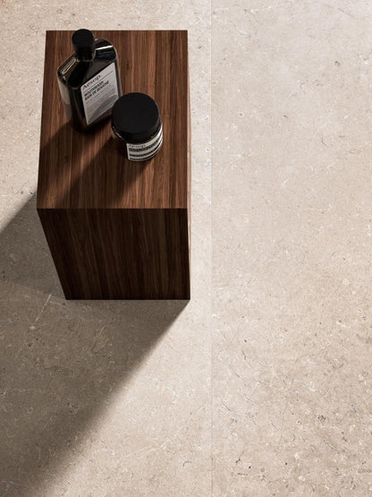 Gresie exterior portelanata rectificata gri 80x80 cm, Marazzi Mystone Limestone20 Taupe
