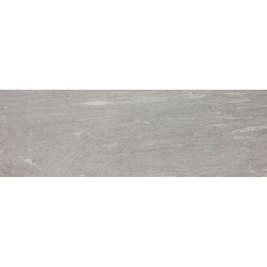 Gresie exterior portelanata rectificata gri 40x120 cm, Marazzi Pietra di Vals20 Greige Strutturato