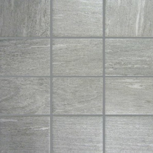 Gresie exterior / interior portelanata gri 10x10 cm, Marazzi Pietra di Vals Greige
