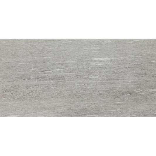 Gresie exterior / interior portelanata rectificata gri 30x60 cm, Marazzi Pietra di Vals Greige