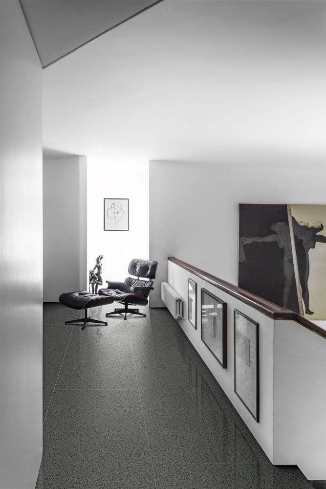 Gresie exterior / interior portelanata rectificata neagra 60x60 cm, Marazzi Pinch Black