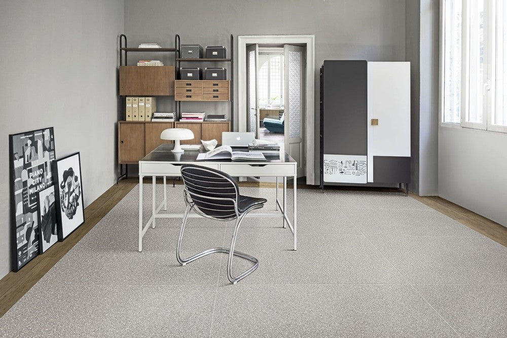Gresie exterior / interior portelanata rectificata gri 60x60 cm, Marazzi Pinch Light Grey