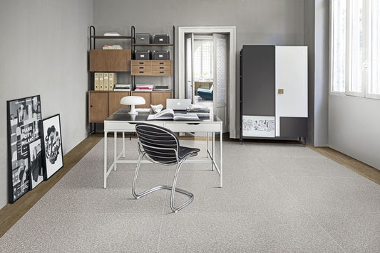 Gresie exterior / interior portelanata rectificata gri 120x120 cm, Marazzi Pinch Light Grey