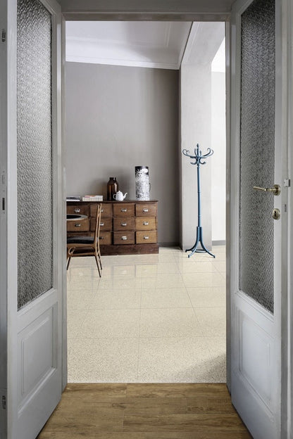 Gresie exterior / interior portelanata rectificata alba 120x120 cm, Marazzi Pinch White