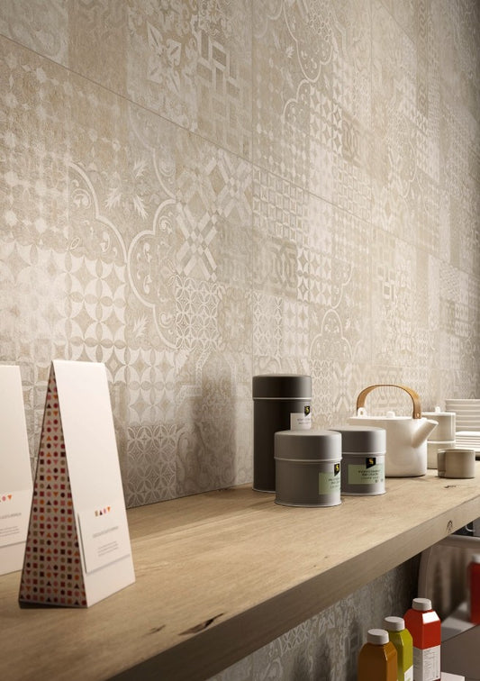 Decor interior gri/maro 60x60 cm, Marazzi Plaster Butter/Taupe/Anthracite