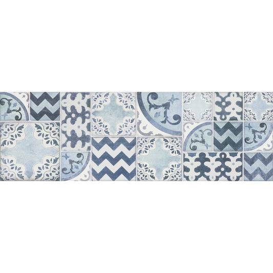 Decor interior alb/albastru 25x76 cm, Marazzi Pottery Light/Turquoise/Ocean