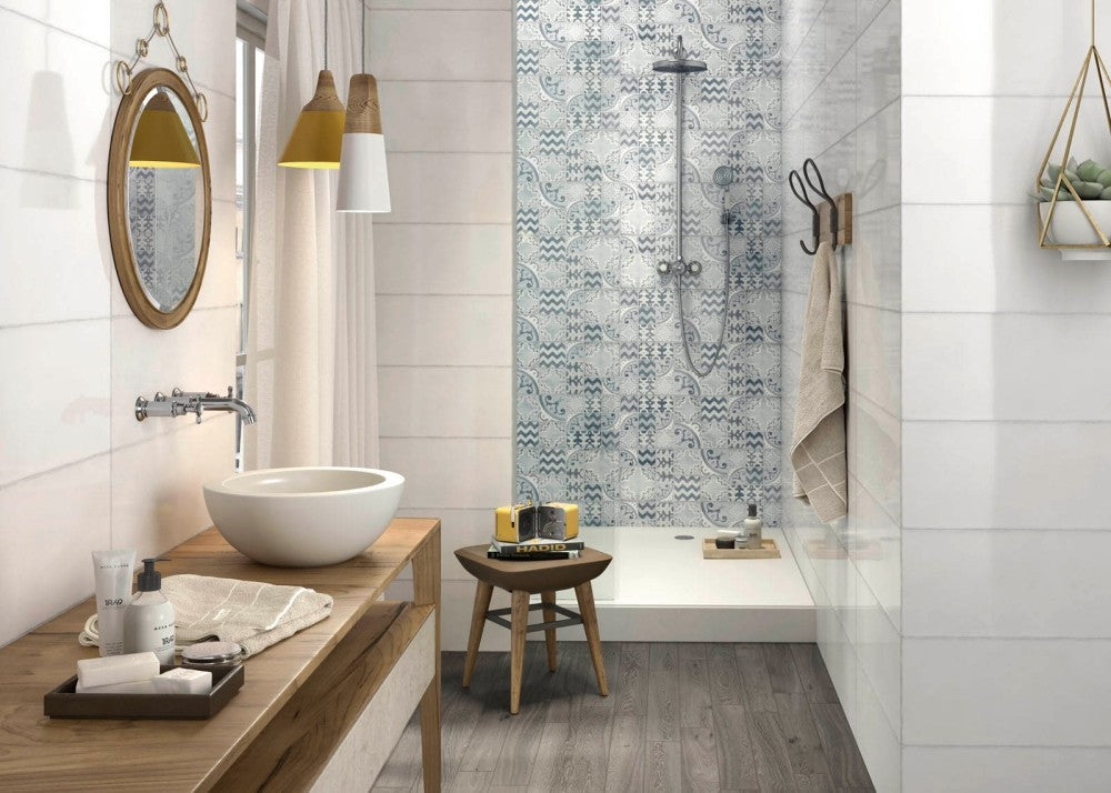 Faianta baie / bucatarie alba 25x76 cm, Marazzi Pottery Light