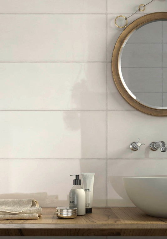 Faianta baie / bucatarie alba 25x76 cm, Marazzi Pottery Light