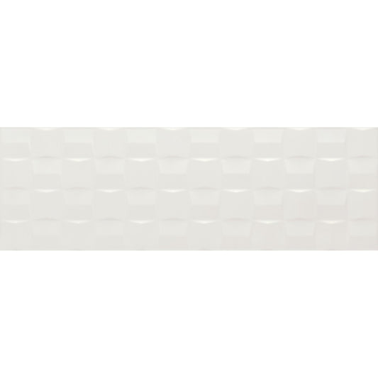 Faianta baie / bucatarie alba 25x76 cm, Marazzi Pottery Struttura Cube Light