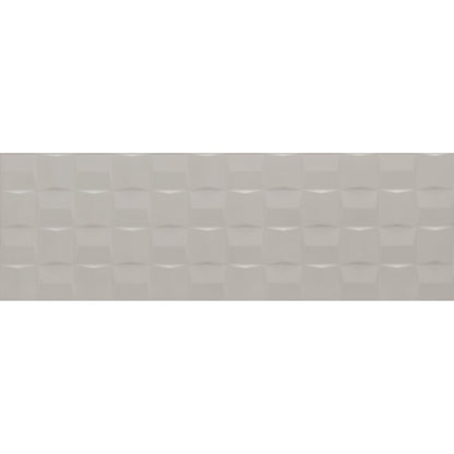 Faianta baie / bucatarie gri 25x76 cm, Marazzi Pottery Struttura Cube Silver