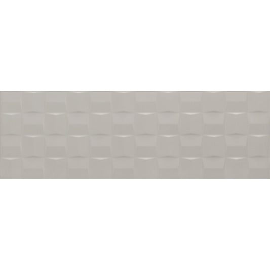 Faianta baie / bucatarie gri 25x76 cm, Marazzi Pottery Struttura Cube Silver
