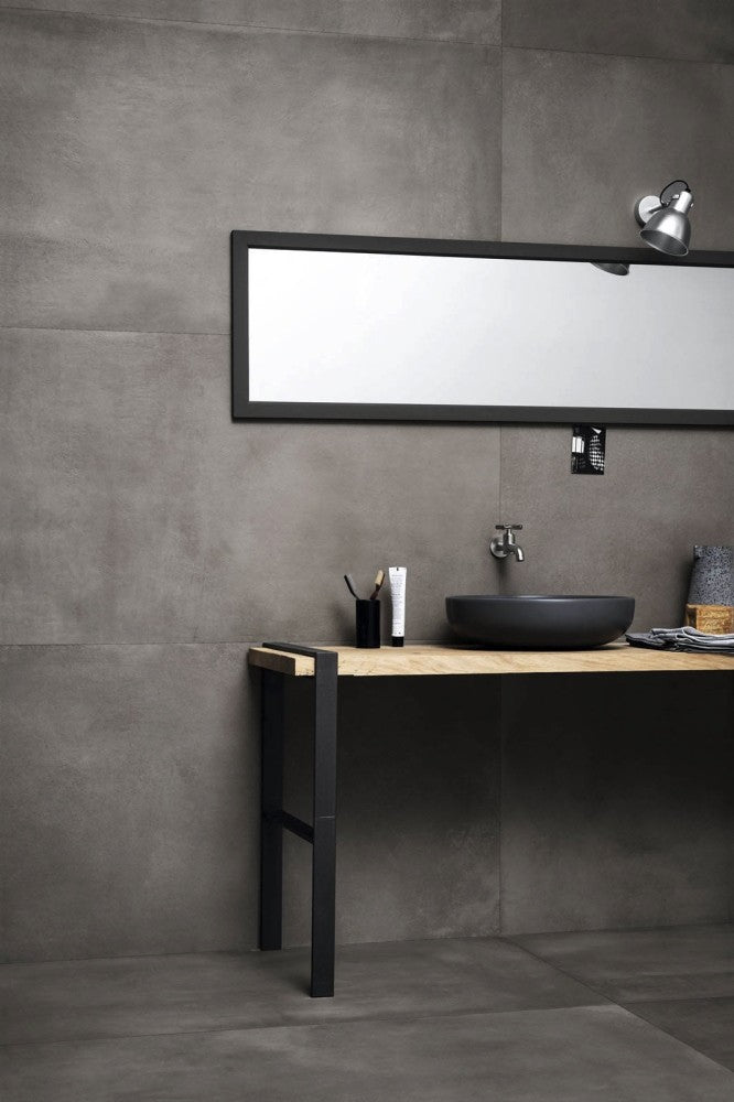Gresie exterior / interior portelanata rectificata gri 60x60 cm, Marazzi Powder Crete