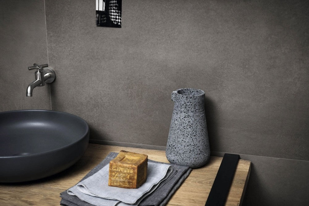 Gresie exterior / interior portelanata rectificata gri 30x60 cm, Marazzi Powder Crete