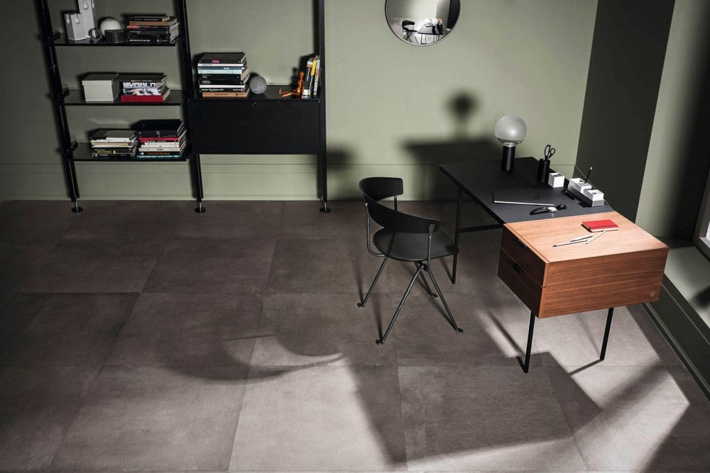 Gresie interior gri 75x75 cm, Marazzi Powder Graphite
