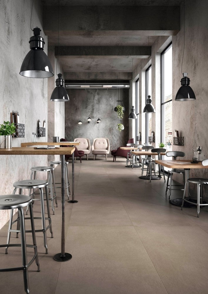 Gresie interior gri 75x150 cm, Marazzi Powder Mud