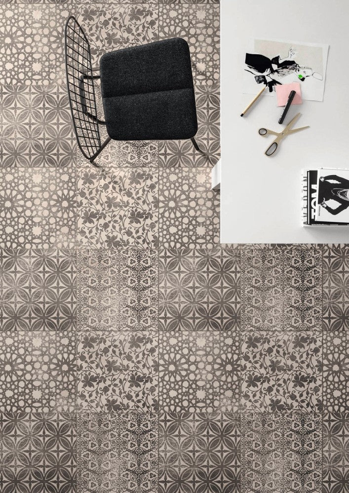 Decor interior gri 75x75 cm, Marazzi Powder Smoke/Graphite/Crete