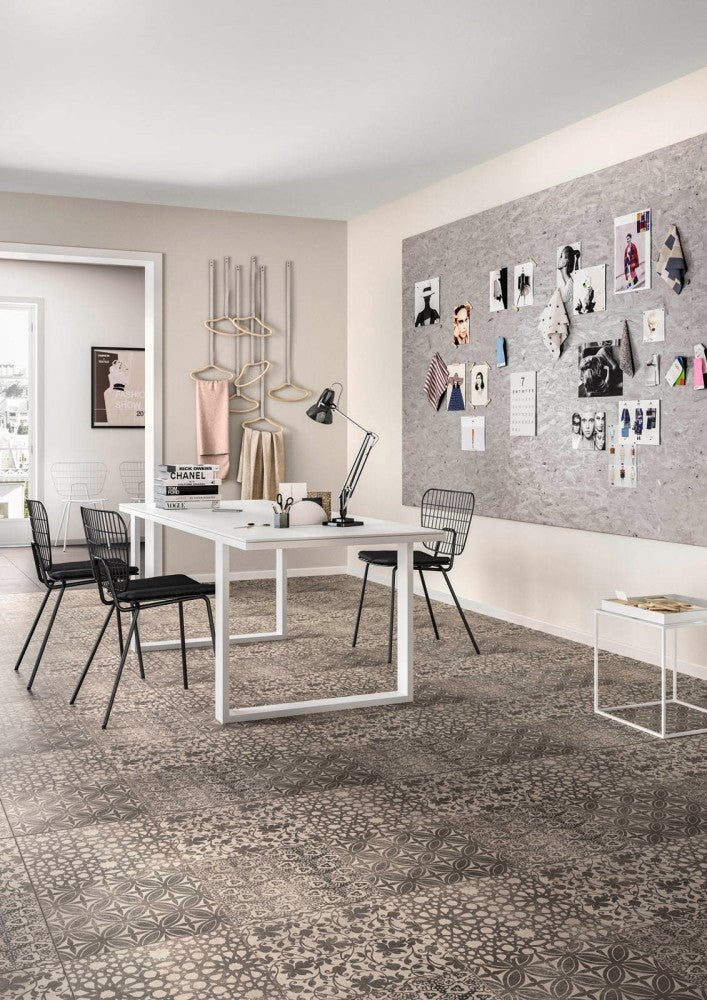 Decor interior gri 75x75 cm, Marazzi Powder Smoke/Graphite/Crete