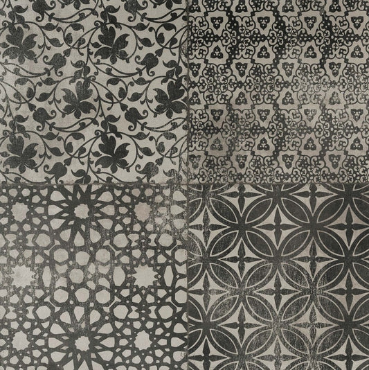 Decor interior gri 75x75 cm, Marazzi Powder Smoke/Graphite/Crete