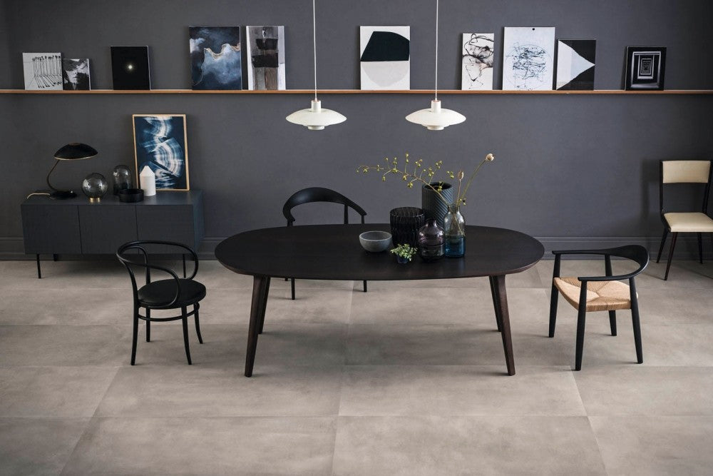 Gresie interior gri 75x150 cm, Marazzi Powder Smoke