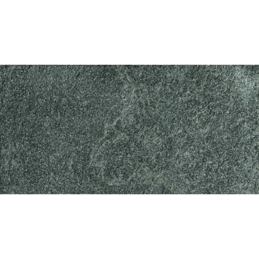 Gresie exterior portelanata rectificata antracit 30x60 cm, Marazzi Rocking Strutturato Anthracite