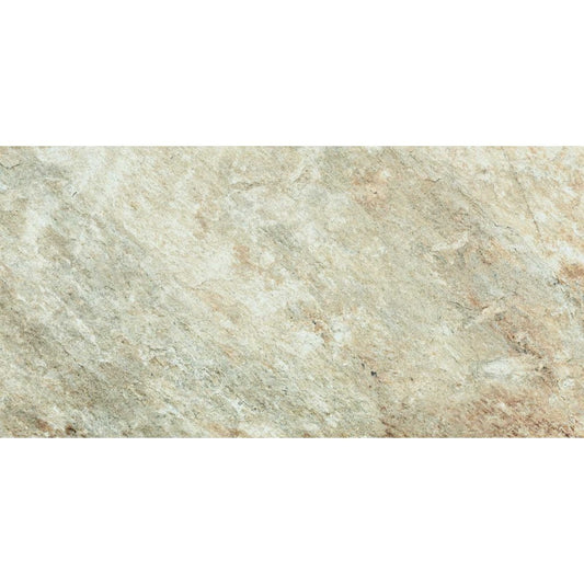 Gresie exterior portelanata rectificata bej 20x40 cm, Marazzi Rocking Strutturato Beige