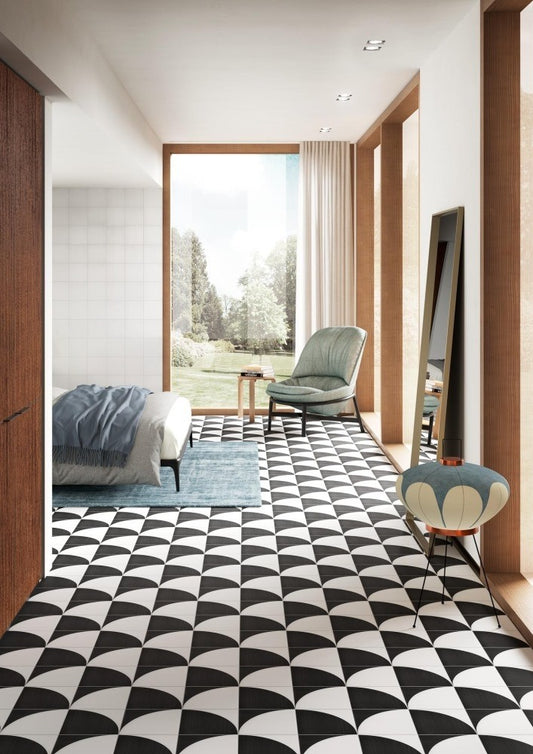 Gresie exterior / interior portelanata alba 20x20 cm, Marazzi Scenario Bianco