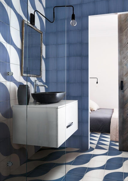 Gresie exterior / interior portelanata albastra 20x20 cm, Marazzi Scenario Blu
