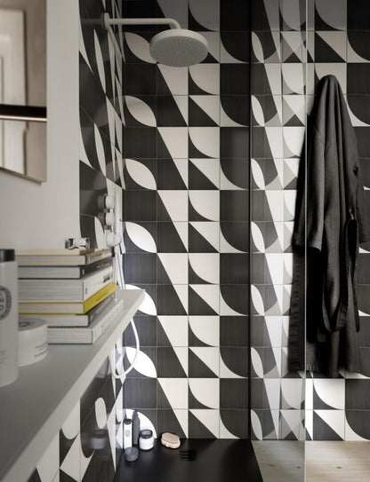 Decor exterior / interior negru 20x20 cm, Marazzi Scenario Nero Mix