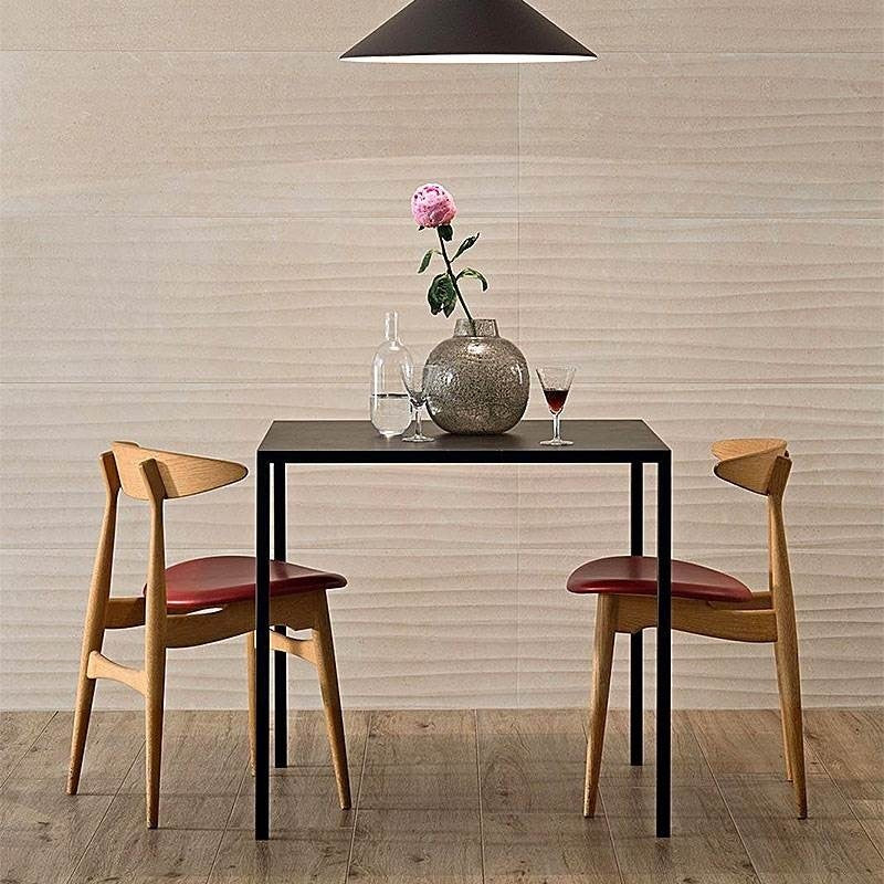 Faianta baie / bucatarie rectificata crem 40x120 cm, Marazzi Stone Art Ivory Struttura Move 3D