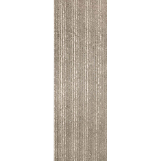 Faianta baie / bucatarie rectificata maro 40x120 cm, Marazzi Stone Art Moka Struttura Woodcut 3D