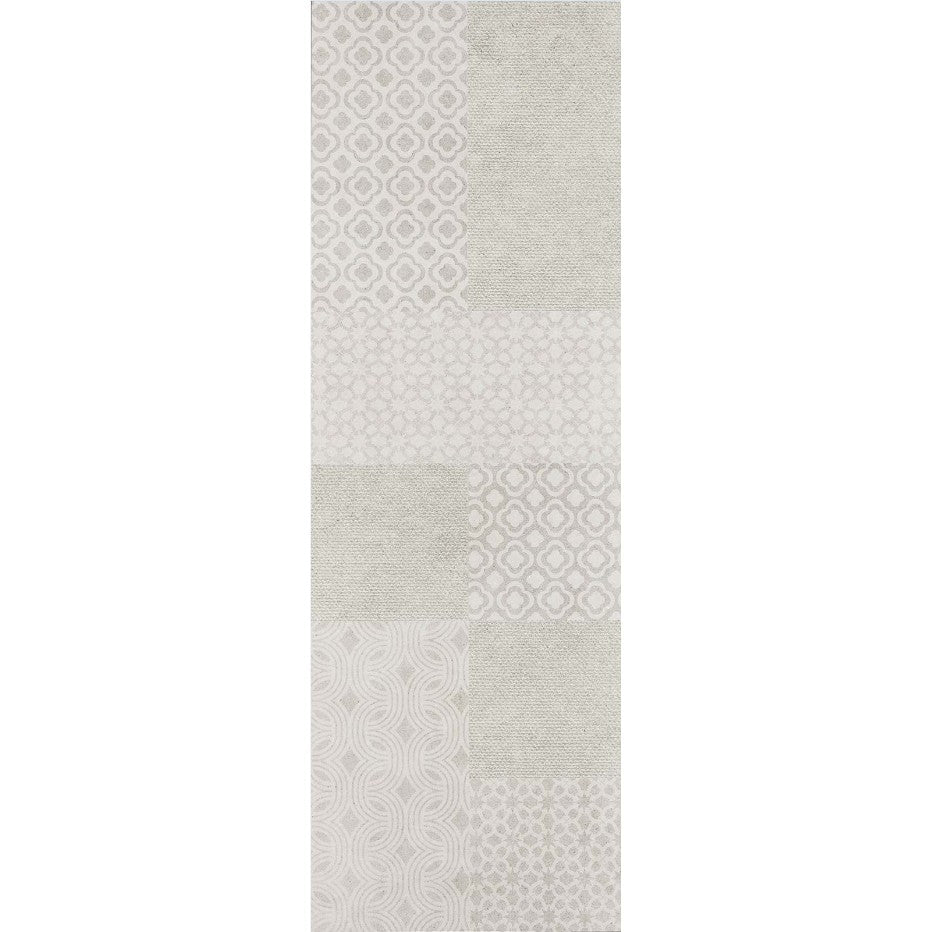 Decor interior alb 40x120 cm, Marazzi Stone Art Steel Pattern