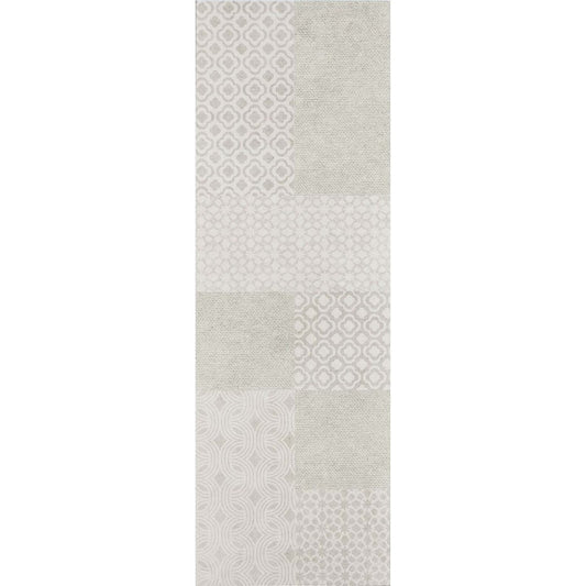 Decor interior alb 40x120 cm, Marazzi Stone Art Steel Pattern