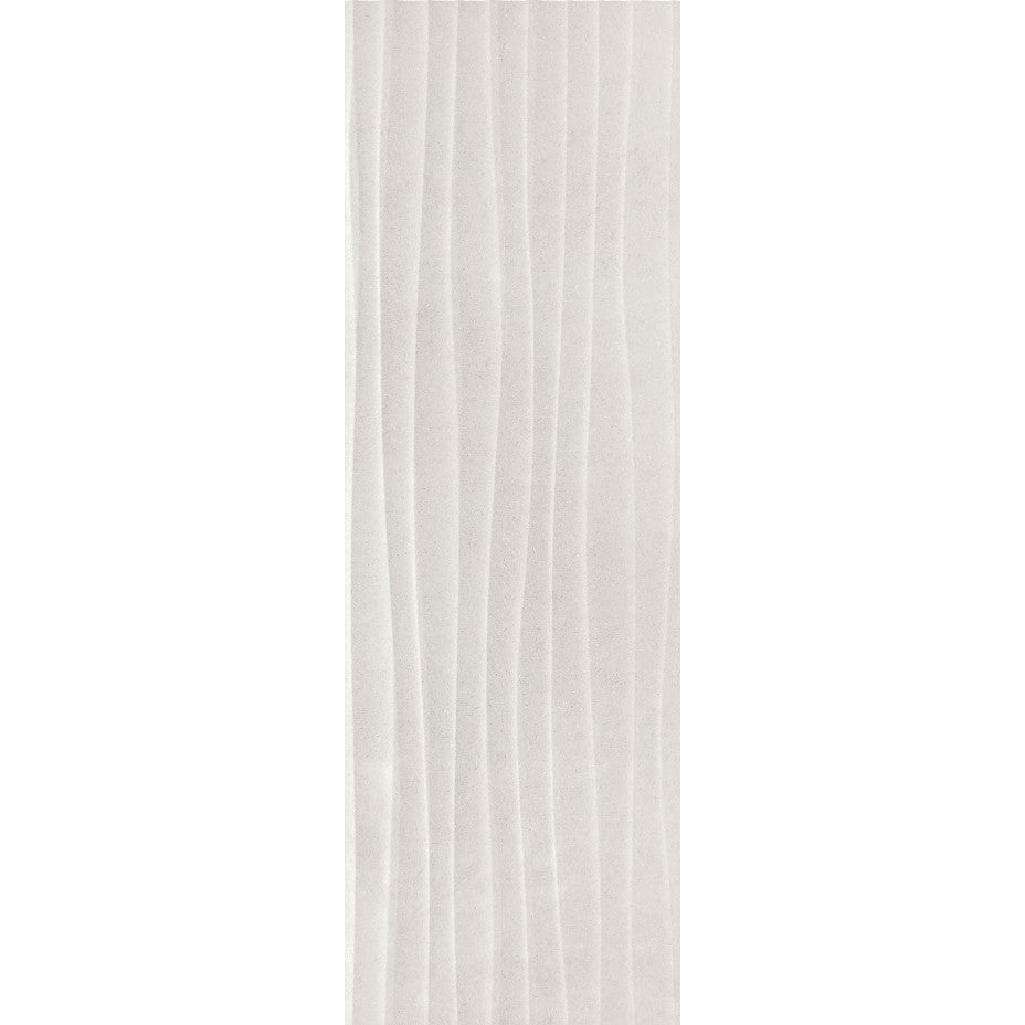 Faianta baie / bucatarie rectificata alba 40x120 cm, Marazzi Stone Art Steel Struttura Move 3D