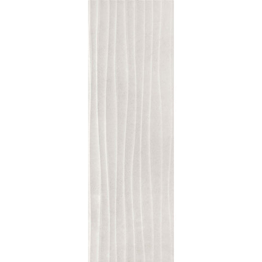 Faianta baie / bucatarie rectificata alba 40x120 cm, Marazzi Stone Art Steel Struttura Move 3D