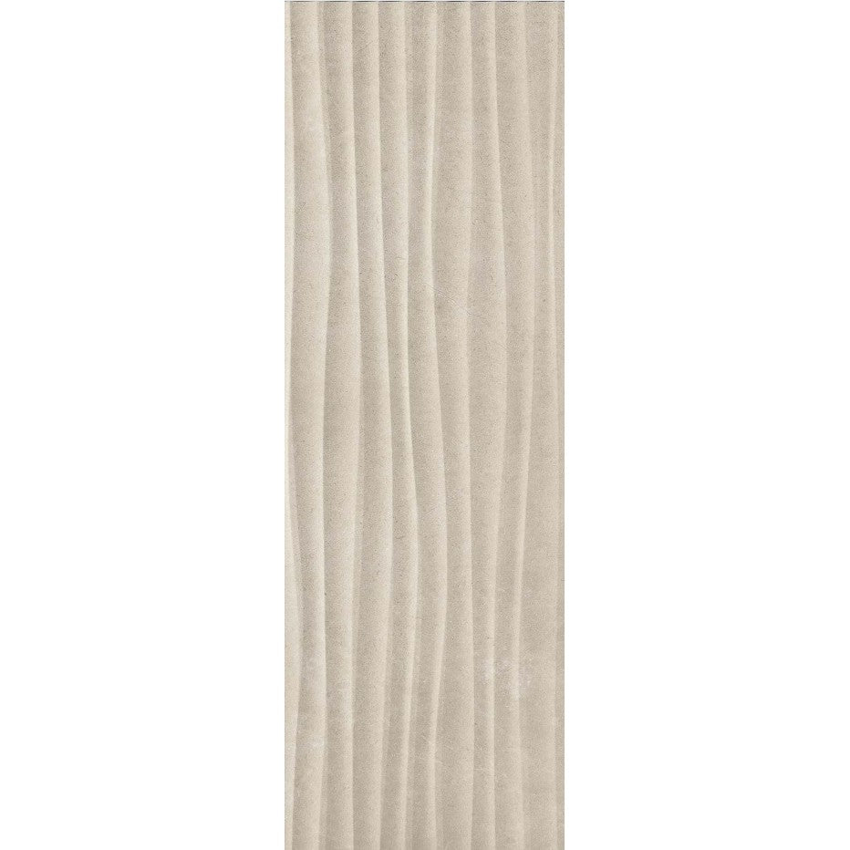 Faianta baie / bucatarie rectificata bej 40x120 cm, Marazzi Stone Art Taupe Struttura Move 3D
