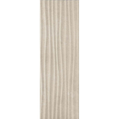 Faianta baie / bucatarie rectificata bej 40x120 cm, Marazzi Stone Art Taupe Struttura Move 3D