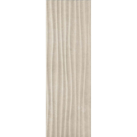 Faianta baie / bucatarie rectificata bej 40x120 cm, Marazzi Stone Art Taupe Struttura Move 3D