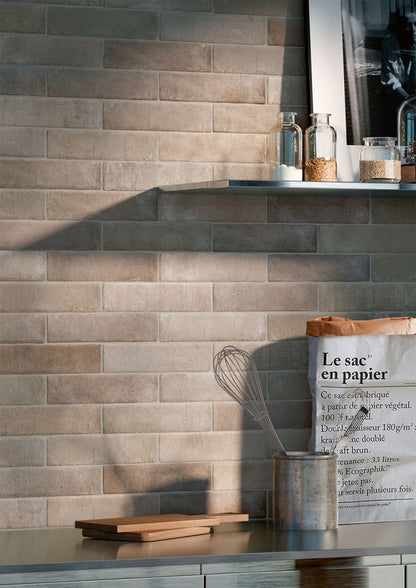 Gresie exterior / interior bej 28x7 cm, Marazzi Terramix Beige
