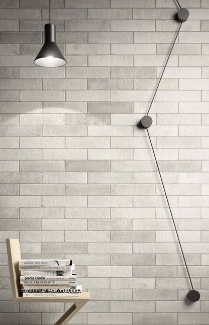Gresie exterior / interior alba 28x7 cm, Marazzi Terramix Bianco