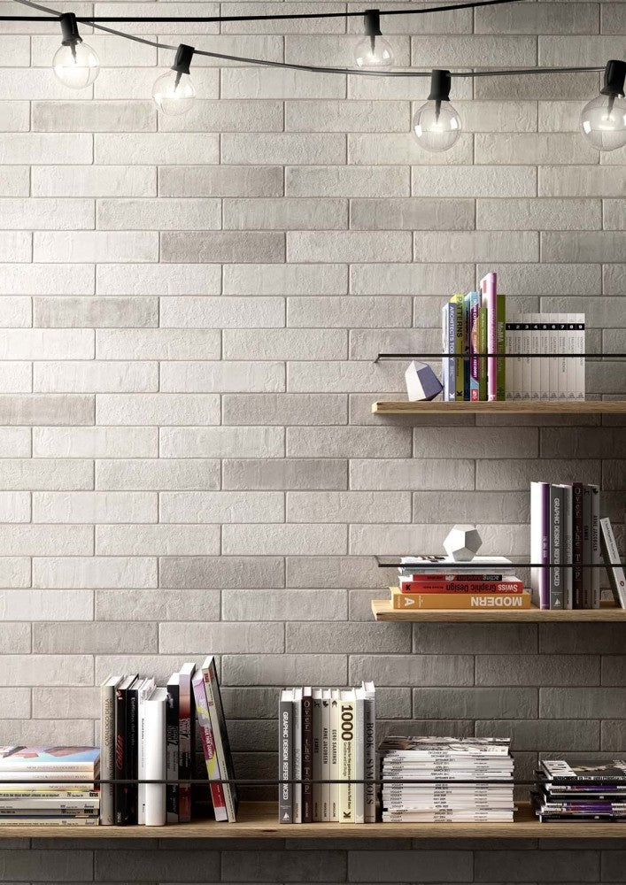 Gresie exterior / interior alba 28x7 cm, Marazzi Terramix Bianco