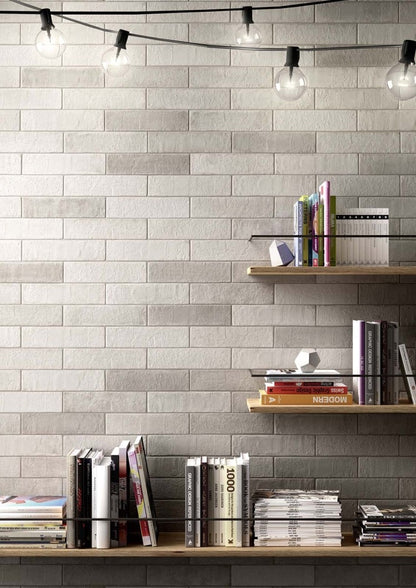 Gresie exterior / interior alba 28x7 cm, Marazzi Terramix Bianco
