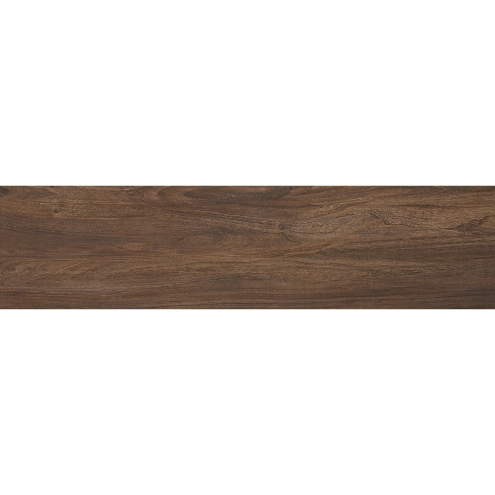 Gresie exterior / interior portelanata rectificata maro 15x120 cm, Marazzi Treverkchic Noce Americano