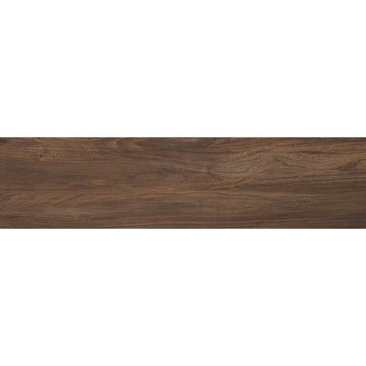 Gresie exterior / interior portelanata rectificata maro 15x120 cm, Marazzi Treverkchic Noce Americano