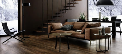 Gresie exterior / interior portelanata rectificata maro 15x120 cm, Marazzi Treverkchic Noce Americano